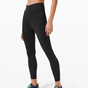 Lululemon Free to Speed HR 25" Black Size 6 NWT